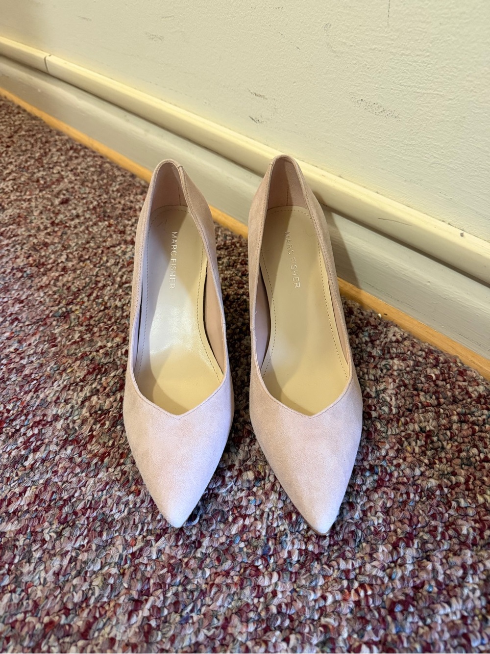 Marc Fisher Blush Pointed Toe Suede Pumps
